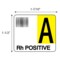 Nevs Label, A Rh Positive 1-1/2" x 1-7/10" White w/Yellow & Black LBW-0031 - alternate 2